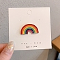 Rainbow Enamel Pins, Golden Alloy Brooch