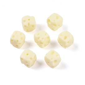 Synthetic Shell & Resin Beads, Cube Cheese