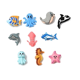 Силиконовые бусины на морскую тематику, фокусные бусы