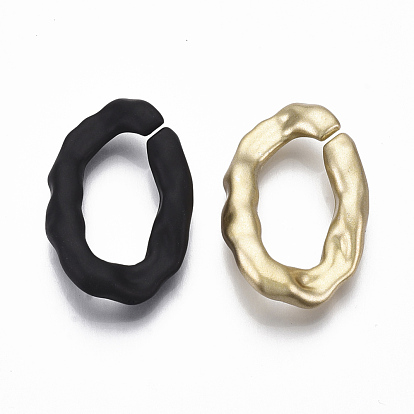 Окрашенные распылением пластиковые соединительные кольца ccb, разъемы для быстрой связи, для изготовления ювелирных кабельных цепей, овальный поворот