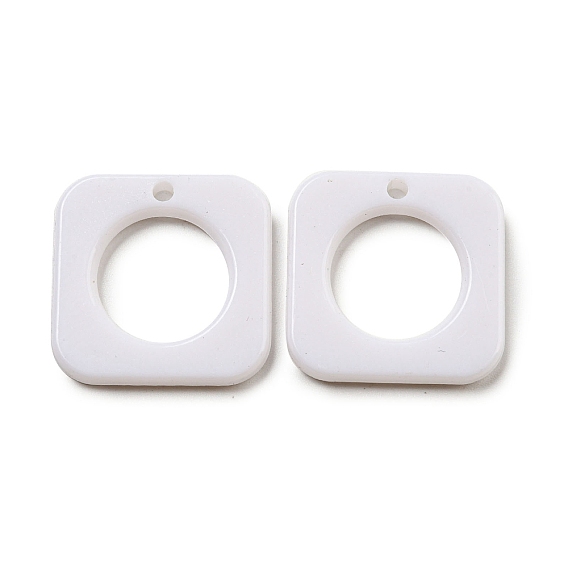 Opaque Acrylic Pendants, Square Charms
