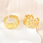Brass Cuff Open Rings, Lead Free & Cadmium Free, Long-Lasting Plated, Rack Plating