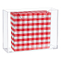 Soportes acrílicos para toallas desechables para montaje en pared, ideales para el baño., con pegatinas, Rectángulo