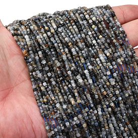 Натуральный кианитовые бисер пряди, граненые, кубические