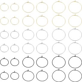 90 шт. 9 стиль 304 нержавеющая сталь и 316 l хирургическая нержавеющая сталь фурнитура для сережек, Винные стекла