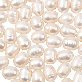 1 нити натуральных бусин из жемчуга Кеши, культивированный пресноводный жемчуг, овальные
