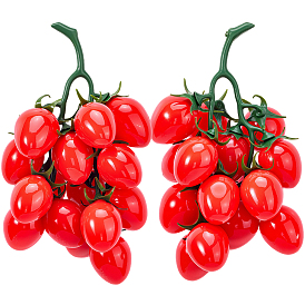 2шт. пластиковые имитации помидоров черри, искусственные фрукты, для имитации декораций-реквизита