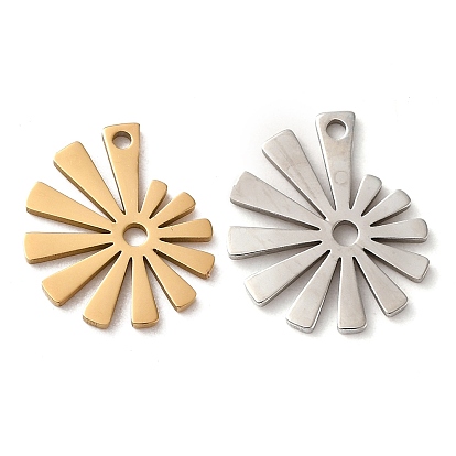 201 подвески из нержавеющей стали, лазерная резка, цветочный шарм