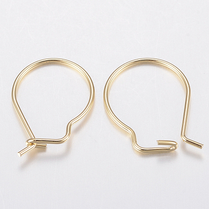 304 Stainless Steel Hoop Earrings Findings, Kidney Ear Wires