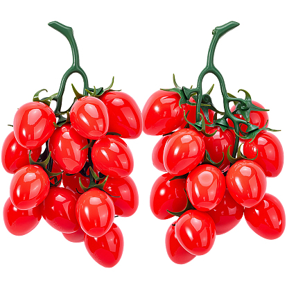 2шт. пластиковые имитации помидоров черри, искусственные фрукты, для имитации декораций-реквизита