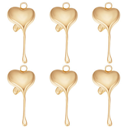 15 шт. ионное покрытие (ip) 304 подвески из нержавеющей стали, очарование тающего сердца