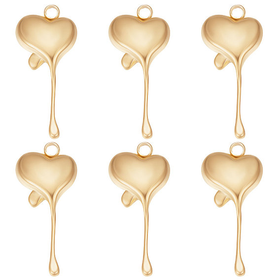 15 шт. ионное покрытие (ip) 304 подвески из нержавеющей стали, очарование тающего сердца