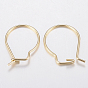 304 Stainless Steel Hoop Earrings Findings, Kidney Ear Wires