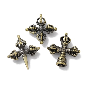 Tibetan Style Brass Pendants, Cadmium Free & Lead Free, Cross