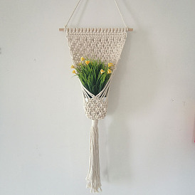 Nordic hand-woven net bag flower basket wall decoration flower shop decoration creative dried flower net bag