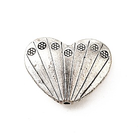 Сплавочные овальные бусины тибетского стиля , без кадмия и без свинца, сердце