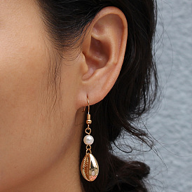 Fashionable European and American Shell Earrings - Oceanic Pearl Ear Jewelry for Women