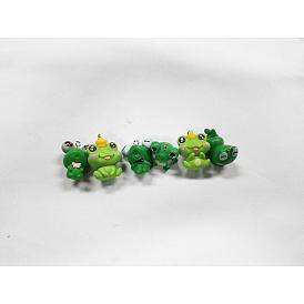 36 piezas 6 estilos colgante de resina opaca colgante de rana de dibujos animados accesorios de joyería creativos