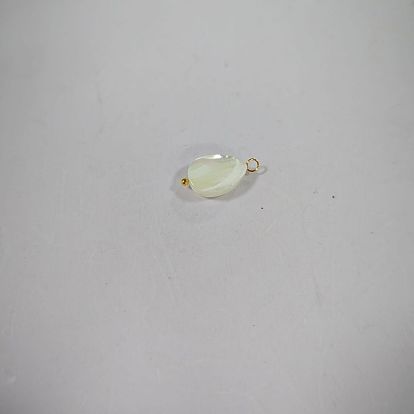 Pendentifs coquille de mer naturelle, charme de larme, avec des goupilles à billes en laiton, or