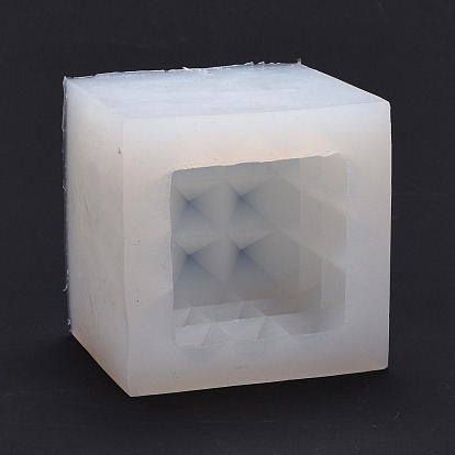 China Factory Cuboid DIY Candle Silicone Molds with Diamond Shape Ball, ,  Handmade Soap Molds, Mousse Chocolate Cake Mold 72x72x57mm, Inner Diameter:  50x50mm in bulk online 