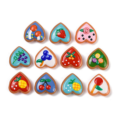 Нити бусин-лэмпворк в форме сердца ручной работы