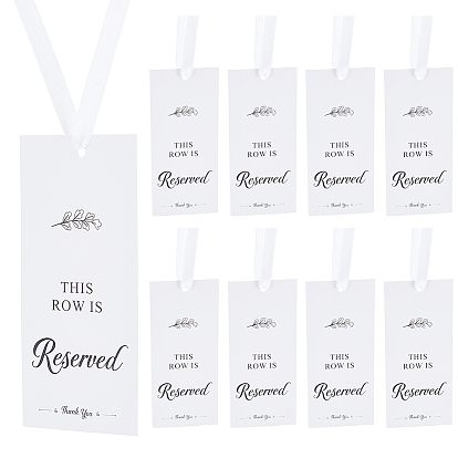 1 установить бумажный знак зарезервированного места, с полиэфирной лентой, прямоугольные