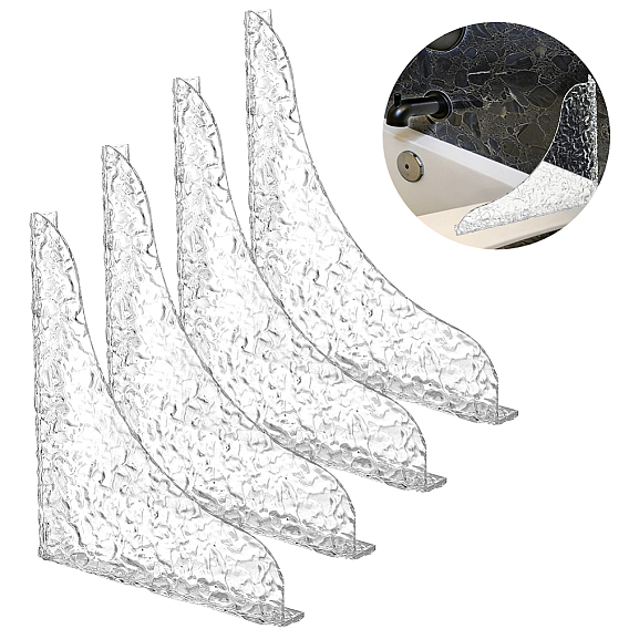 Protector impermeable de acrílico para lavabo, triángulo