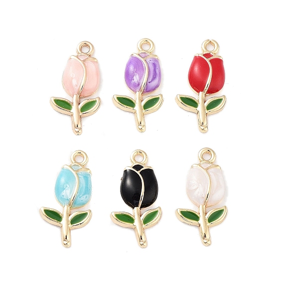 Золотили эмали сплава подвески, тюльпаны подвески