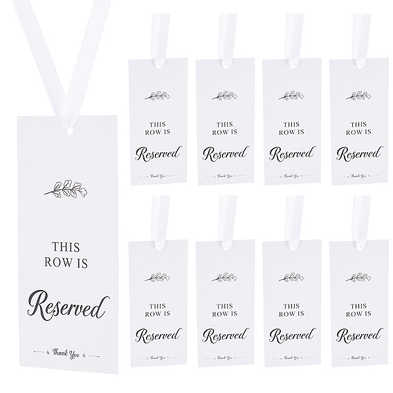 1 установить бумажный знак зарезервированного места, с полиэфирной лентой, прямоугольные