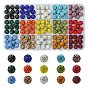 150Pcs 15 Colors Pave Disco Ball Beads, Polymer Clay Rhinestone Beads, Round, PP13(1.9~2mm), 6 Rows Rhinestone