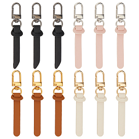 12 шт. 4 цвета имитация кожи подвесные украшения, с поворотными застежками сплава, золотые