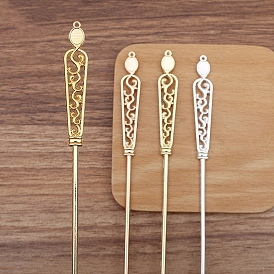 Выводы из сплава для волос, оправа кабошонов, цветок