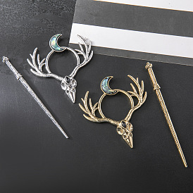 Skull Alloy Hair Sticks, Hair Accessories for Women & Girls