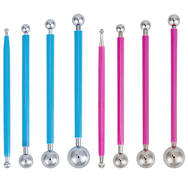 8 шт. 2 цвета инструменты для скульптур из нержавеющей стали своими руками, для лепки из глины шариковая ручка-стилус