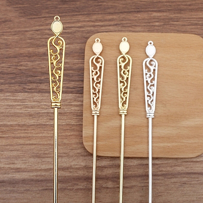 Выводы из сплава для волос, оправа кабошонов, цветок