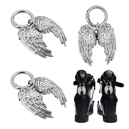 4шт. подвески для обуви из сплава, крыло