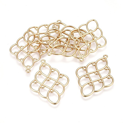 Коннекторы тибетского стиля, для люстры, без свинца и без кадмия, ромб, 51x36x2 мм, отверстие : 2 мм