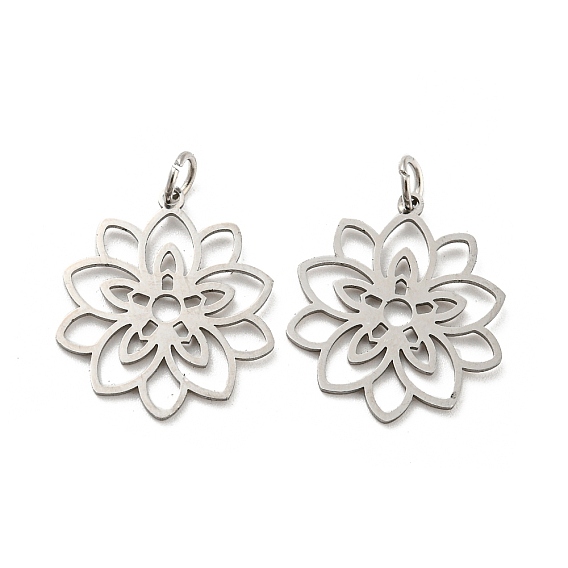 304 кулон из нержавеющей стали, с целью перехода в кольце, лазерная резка, очарование лотоса