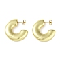 Ion Plating(IP) 304 Stainless Steel Stud Earrings for Women, Toroidal