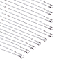 304 Stainless Steel Dapped Cable Chain Necklaces, with Lobster Claw Clasps