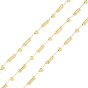 Brass Column & Round Beaded Link Chains, Unwelded, Cadmium Free & Nickel Free & Lead Free, with Spool