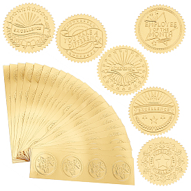 30 листы 6 стильные пластиковые самоклеящиеся наклейки с тиснением из золотой фольги, стикер украшения медали, разнообразные
