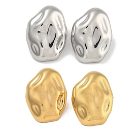 304 S304 Stainless Steel Oval Stud Earrings for Women