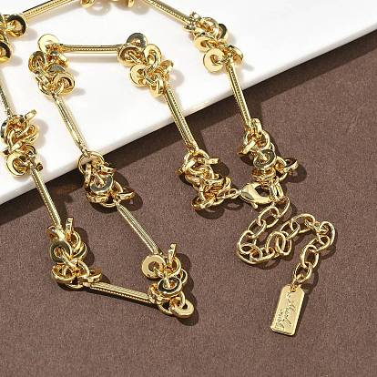 Женские цепочки из латунных прутьев с дисковыми бусинами, без кадмия и без свинца, долговечный, стойки покрытие