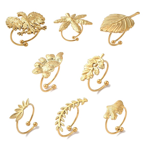 Ионное покрытие (IP) 304 открытые манжеты из нержавеющей стали для женщин