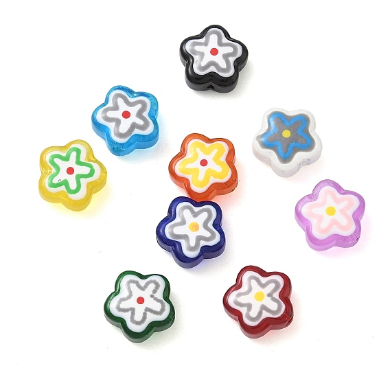 Бусины лэмпворк , цветок