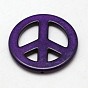 Synthetic Magnesite Beads, Dyed & Heated, Peace Sign