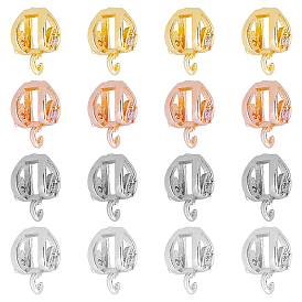 16 шт. 4 цвета стойка покрытие латунь микропаве кубический цирконий подвесные звенья, трубные поручители, без кадмия и без свинца, долговечный