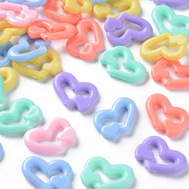 Opaque Acrylic Beads, Heart