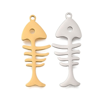 Антикоррозийные 304 подвески из нержавеющей стали, лазерная резка, очарование рыбьей кости